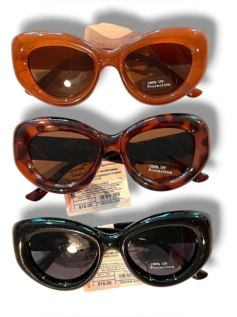 Set Of 3 A New Day Sunglasses Black Brown Animal Print Pairs NEW W Tags D-5